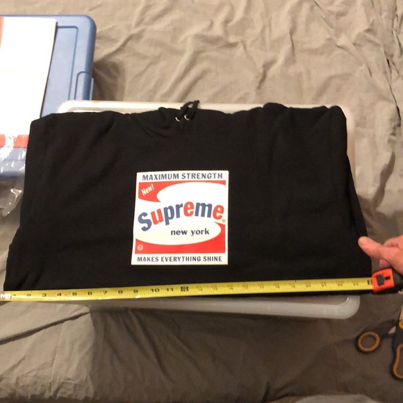 SOLD. SHINE Hooded Sweatshirt by Supreme Black Size Large NWT - Picture 6 of 14